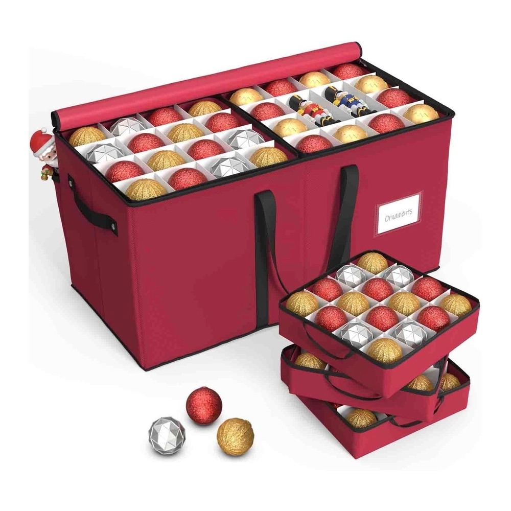 Storage Bag Red Heavy Duty Waterproof Festive Holiday Organization Bin